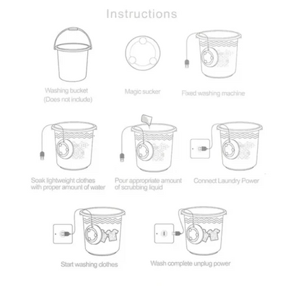 SmartMart® 3 In 1 Mini Washing Machine Portable Rotating washer SmartMart®