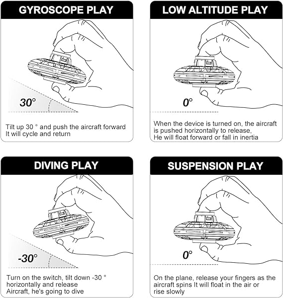 Flying Spinner With Led Light, Drone For Kids Hand Operated Mini Drones For Kids - Smart Mart Online